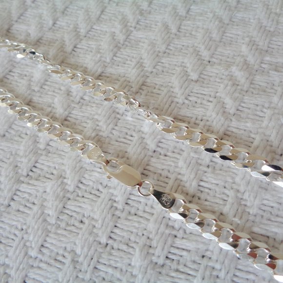 Twisted Mens Cuban Curb Chain 26 inch, 5.7mm Thick High Quality ITALY Necklace - Picture 6 of 6